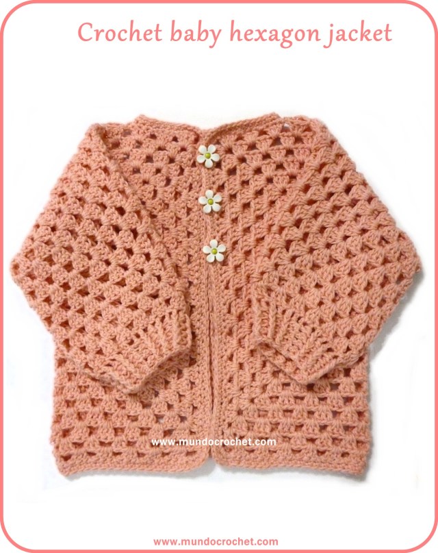 Crochet hexagon jacket / Crochet hexagon sweater