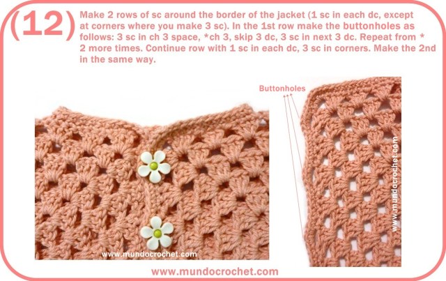 Crochet baby hexagon jacket / Crochet baby hexagon sweater