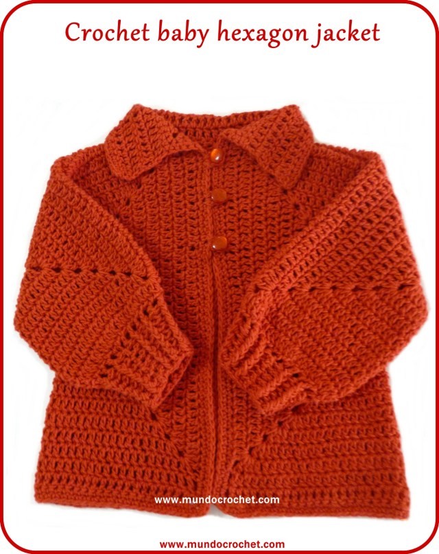 Crochet hexagon jacket/Crochet hexagon sweater