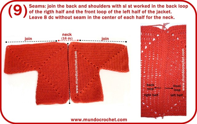 Crochet hexagon jacket/Crochet hexagon sweater