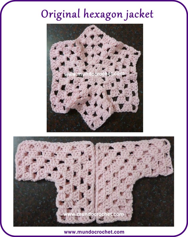 Crochet baby hexagon jacket