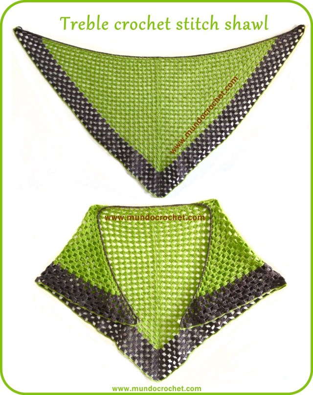 Treble crochet stitch shawl