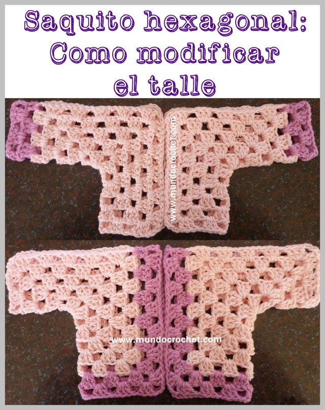 Patron campera o saquito tejida con 2 hexagonos a crochet o ganchillo con paso a paso o tutorial