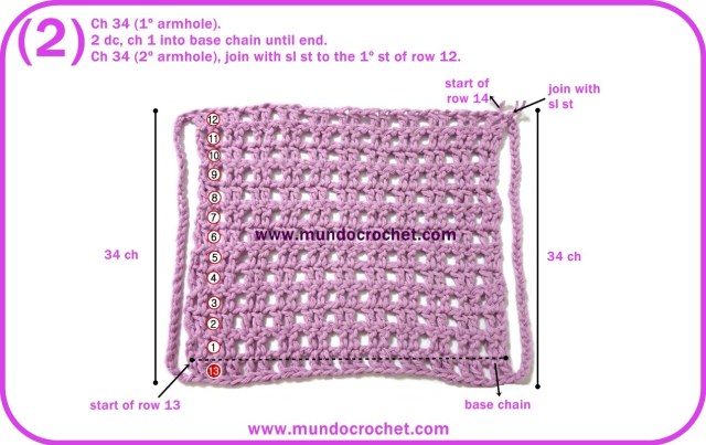 Round crochet vest for girl