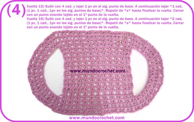Patron chaleco redondo o bolero a crochet o ganchillo para nena con paso a paso