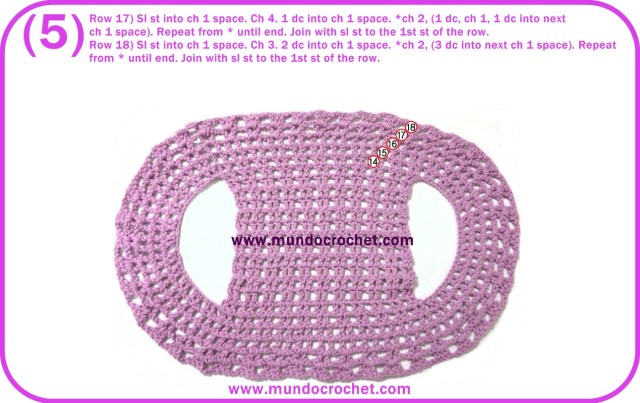 Round crochet vest for girl