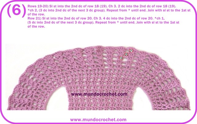 Round crochet vest for girl