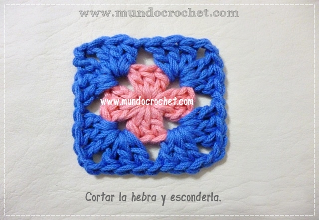 Como tejer un cuadrado granny a crochet o ganchillo con patron y paso a paso