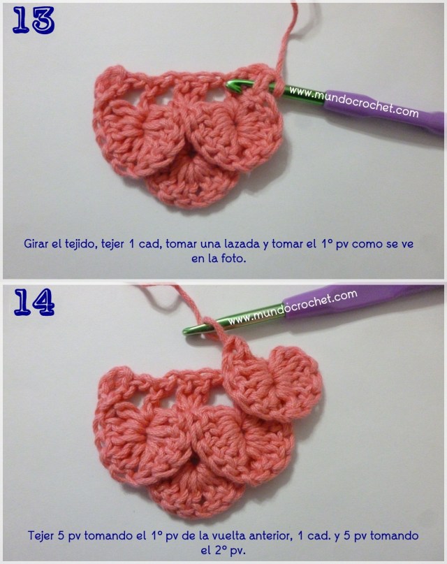 Como tejer el punto cocodrilo o escama a crochet o ganchillo paso a paso