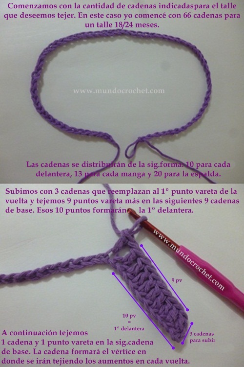 Como tejer un saco-campera-cardigan-chambrita a crochet o ganchillo paso a paso