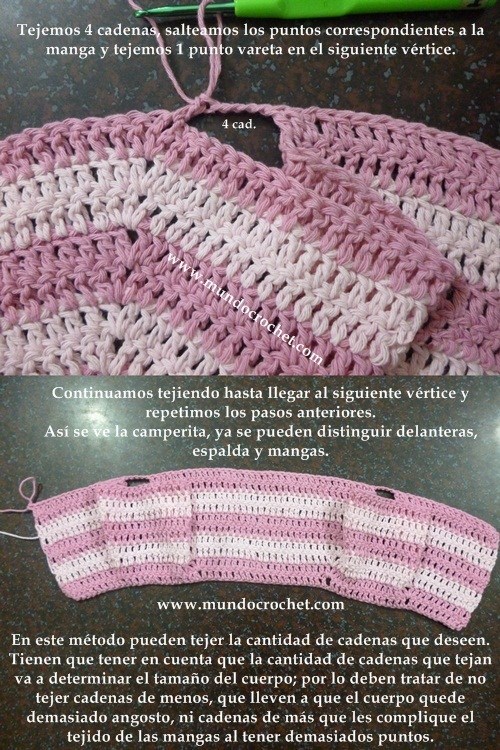 Como tejer un saco-campera-cardigan-chambrita a crochet o ganchillo paso a paso