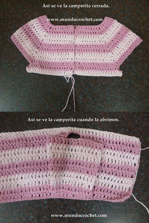 Como tejer un saco-campera-cardigan-chambrita a crochet o ganchillo paso a paso