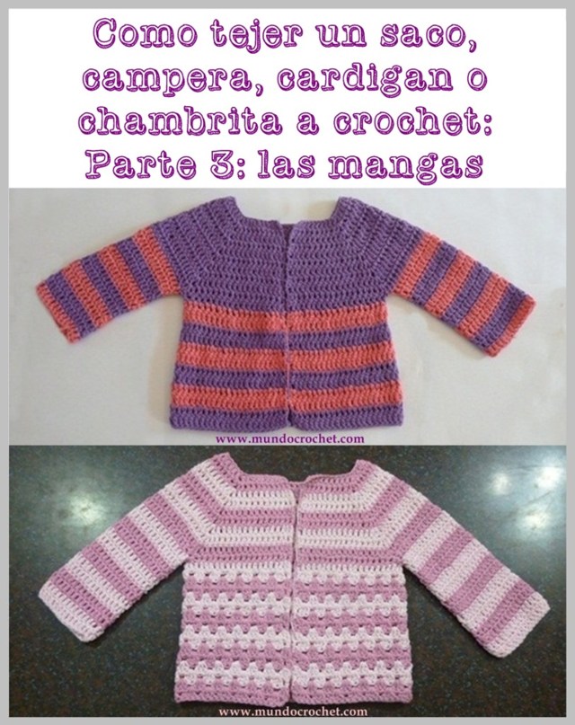 Como tejer un saco-campera-cardigan-chambrita a crochet o ganchillo paso a paso