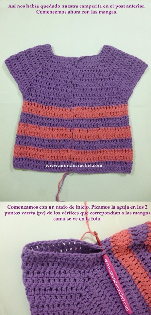 Como tejer un saco-campera-cardigan-chambrita a crochet o ganchillo paso a paso