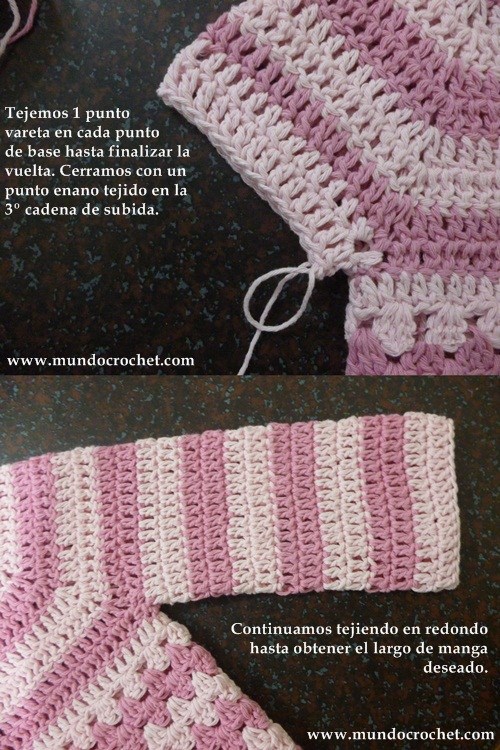 Como tejer un saco-campera-cardigan-chambrita a crochet o ganchillo paso a paso