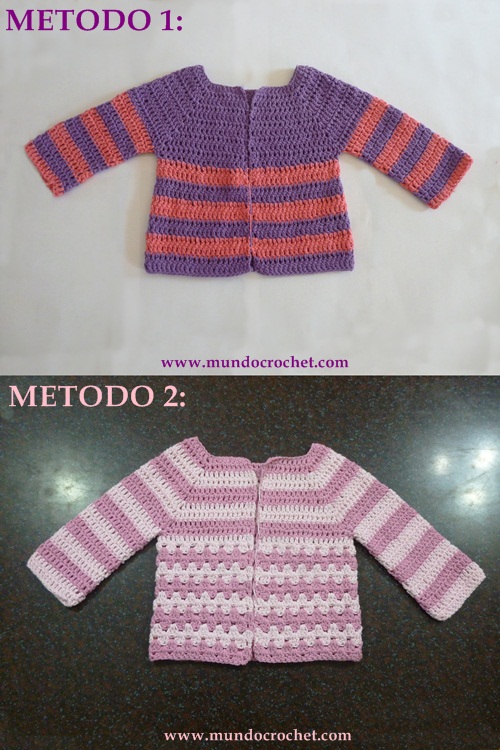 Como tejer un saco-campera-cardigan-chambrita a crochet o ganchillo paso a paso