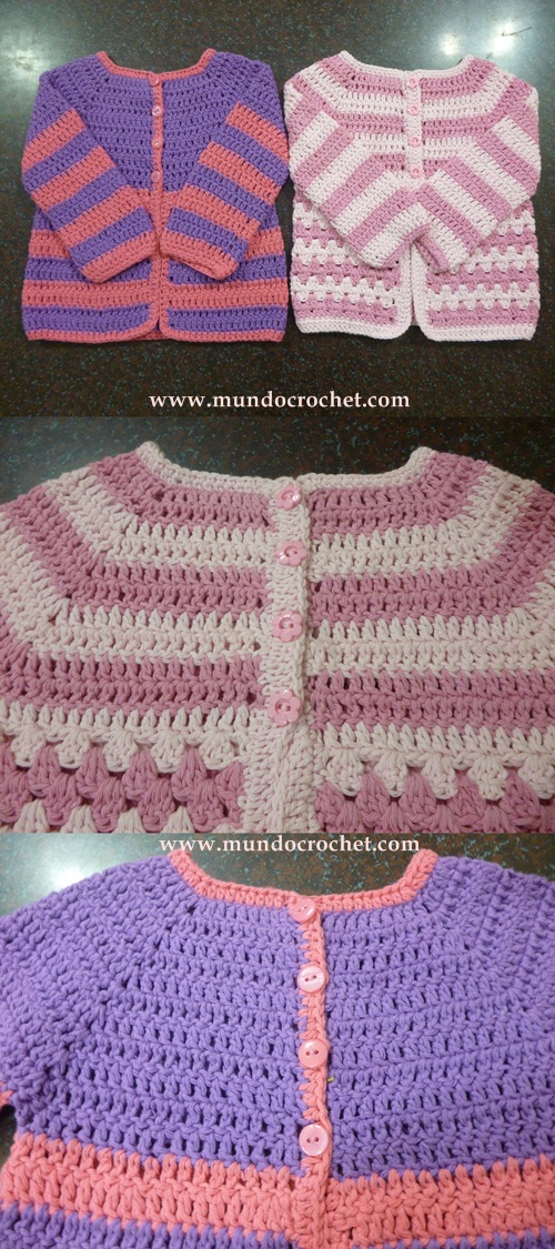 CComo tejer un saco-campera-cardigan-chambrita a crochet o ganchillo paso a paso