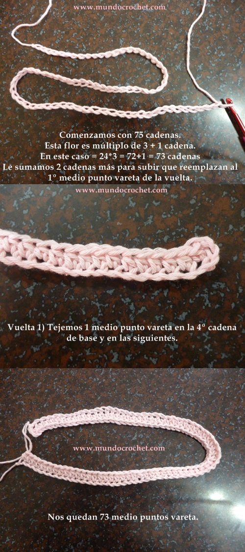 Como tejer una rosa o flor enrollada crochet o ganchillo paso a paso