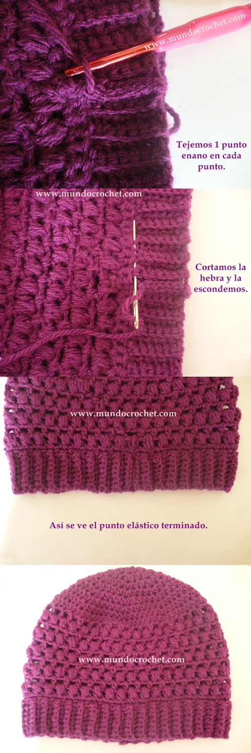 Como tejer el punto elastico en medio punto a crochet o ganchillo paso a paso