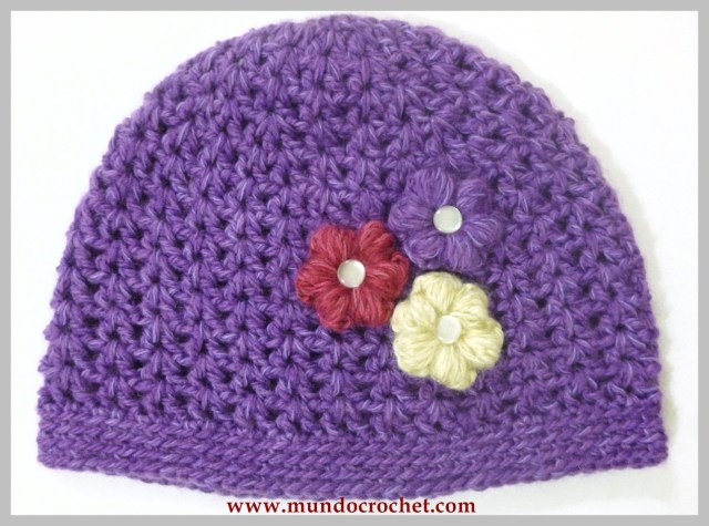 Patron gorro en punto v de varetas a crochet o ganchillo