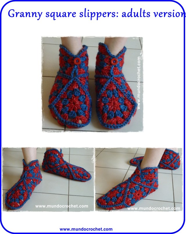 Granny square slippers