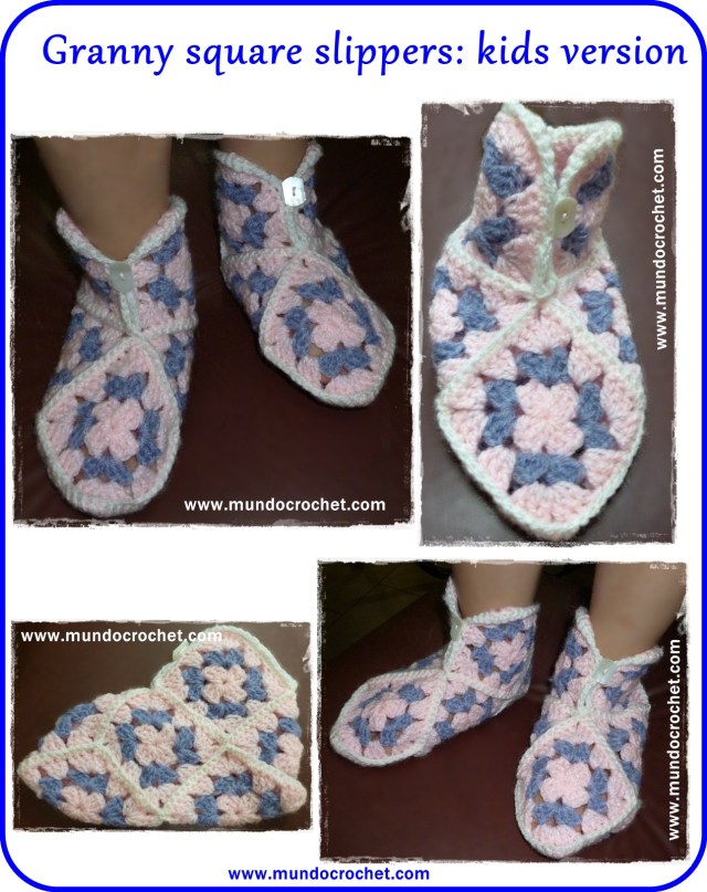 Granny square slippers
