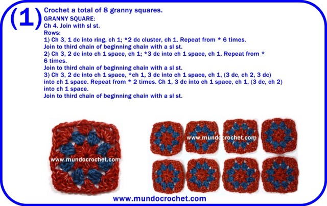 Granny square slippers