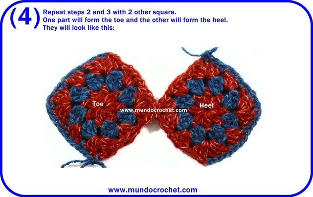 Granny square slippers