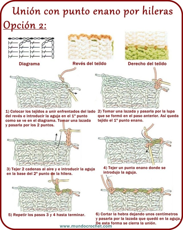 Como realizar uniones en crochet o ganchillo