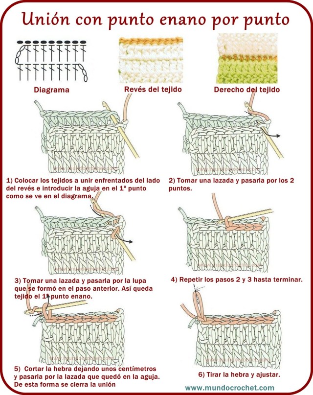 Como realizar uniones en crochet o ganchillo