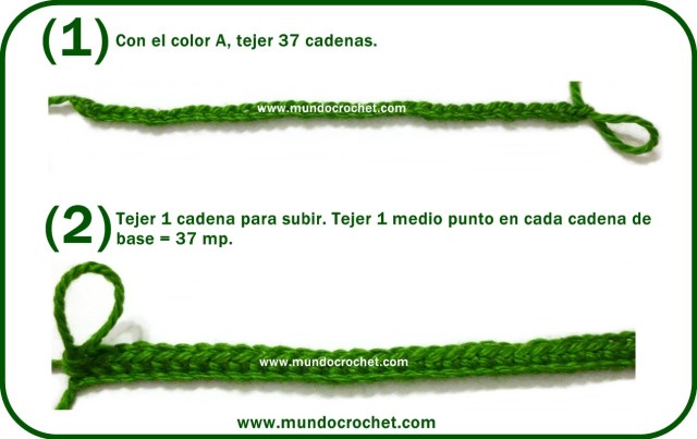 Patron gorro a crochet o ganchillo con rayas verticales con paso a paso