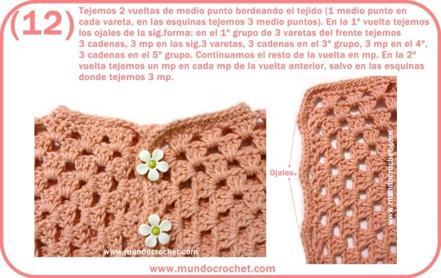Patron campera o saquito tejida con 2 hexagonos a crochet o ganchillo con paso a paso o tutorial