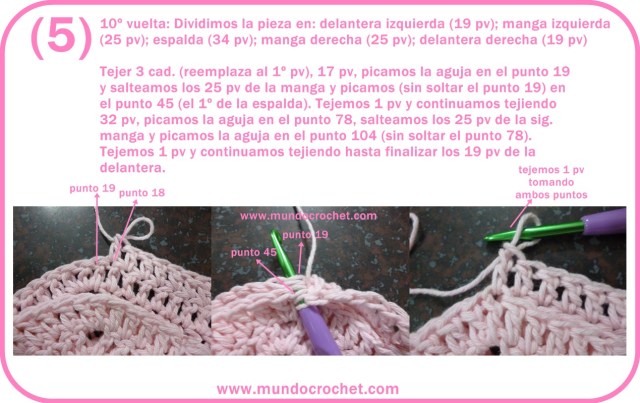 Patron saquito o Camperita a crochet o ganchillo con paso a paso