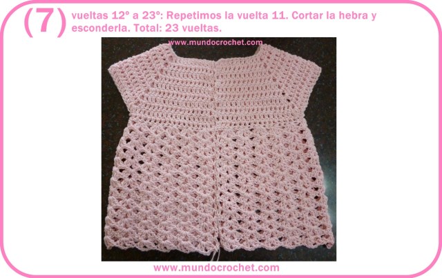 Patron saquito o Camperita a crochet o ganchillo con paso a paso