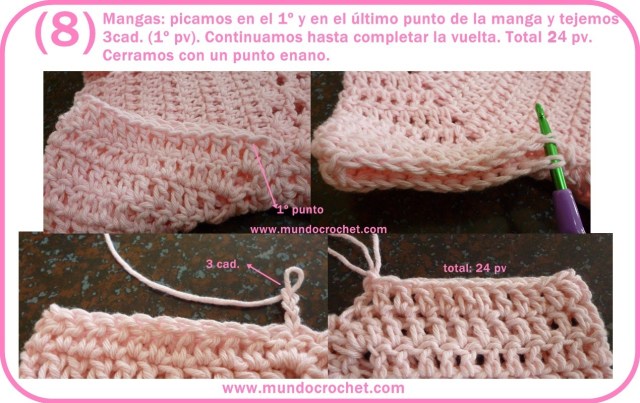 Patron saquito o Camperita a crochet o ganchillo con paso a paso