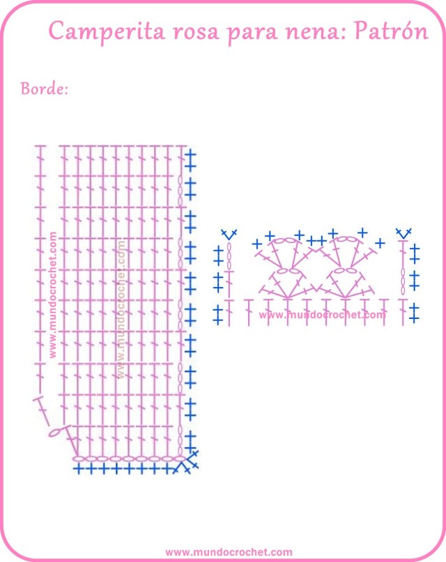 Patron saquito o Camperita a crochet o ganchillo con paso a paso