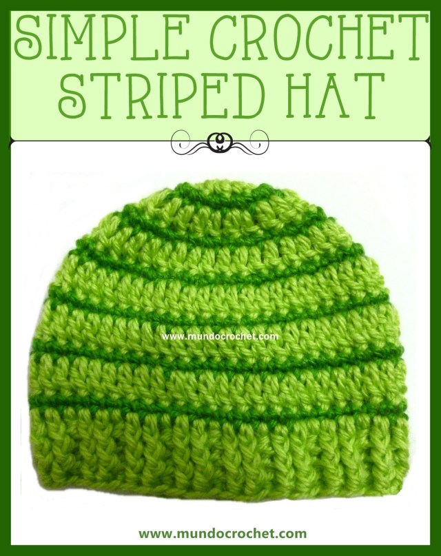 Crochet striped hat for baby