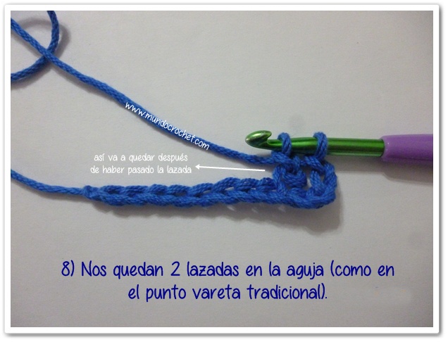 Como tejer el Medio punto vareta y el punto vareta inclinados o en espiga a crochet o ganchillo-herringbone double crochet