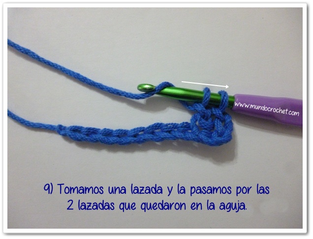 Como tejer el Medio punto vareta y el punto vareta inclinados o en espiga a crochet o ganchillo-herringbone double crochet