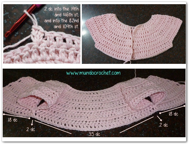 Round yoke baby crochet cardigan free pattern and tutorial