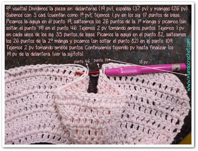 Patron chaleco o bolero para bebe con canesu redondo a crochet o ganchillo