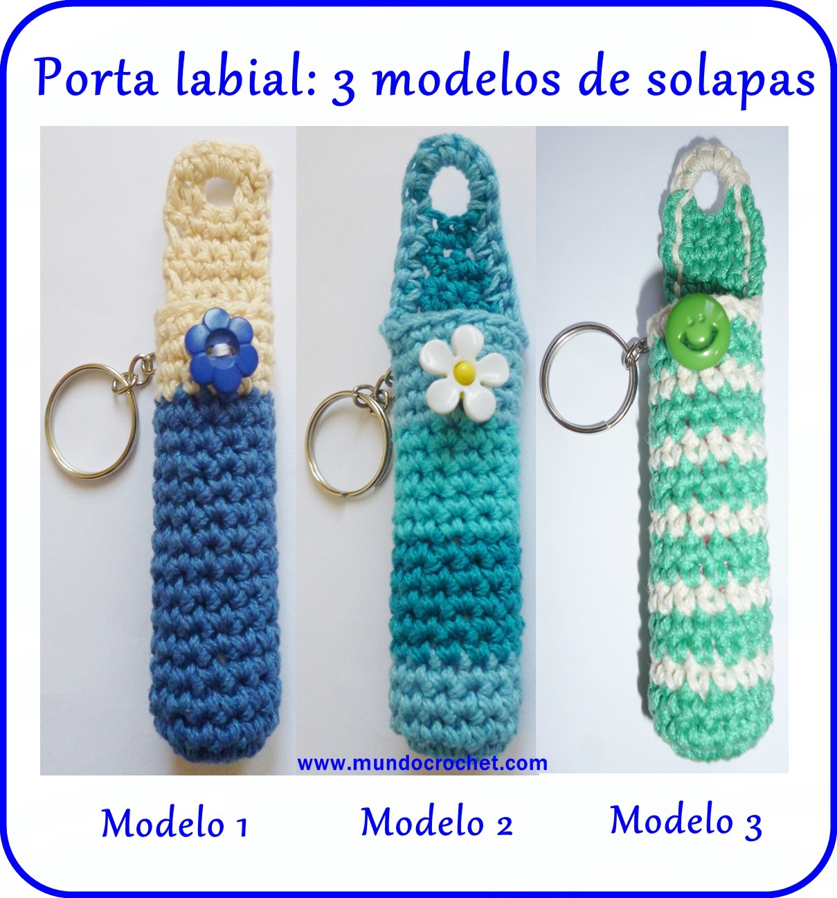 Porta labiales crochet - Crochet lipstick holder - вязание крючком Держатель губной помады Porta labiales-foto2
