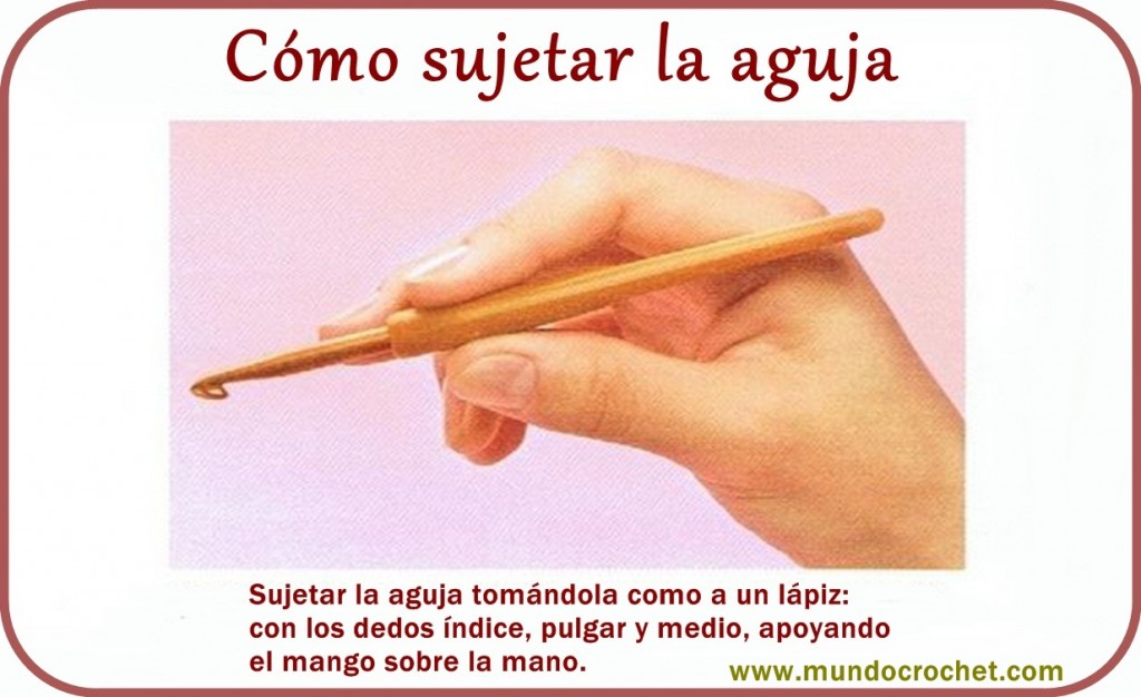 Aprendiendo a tejer Crochet/ganchillo: Cómo sujetar la aguja y la hebra