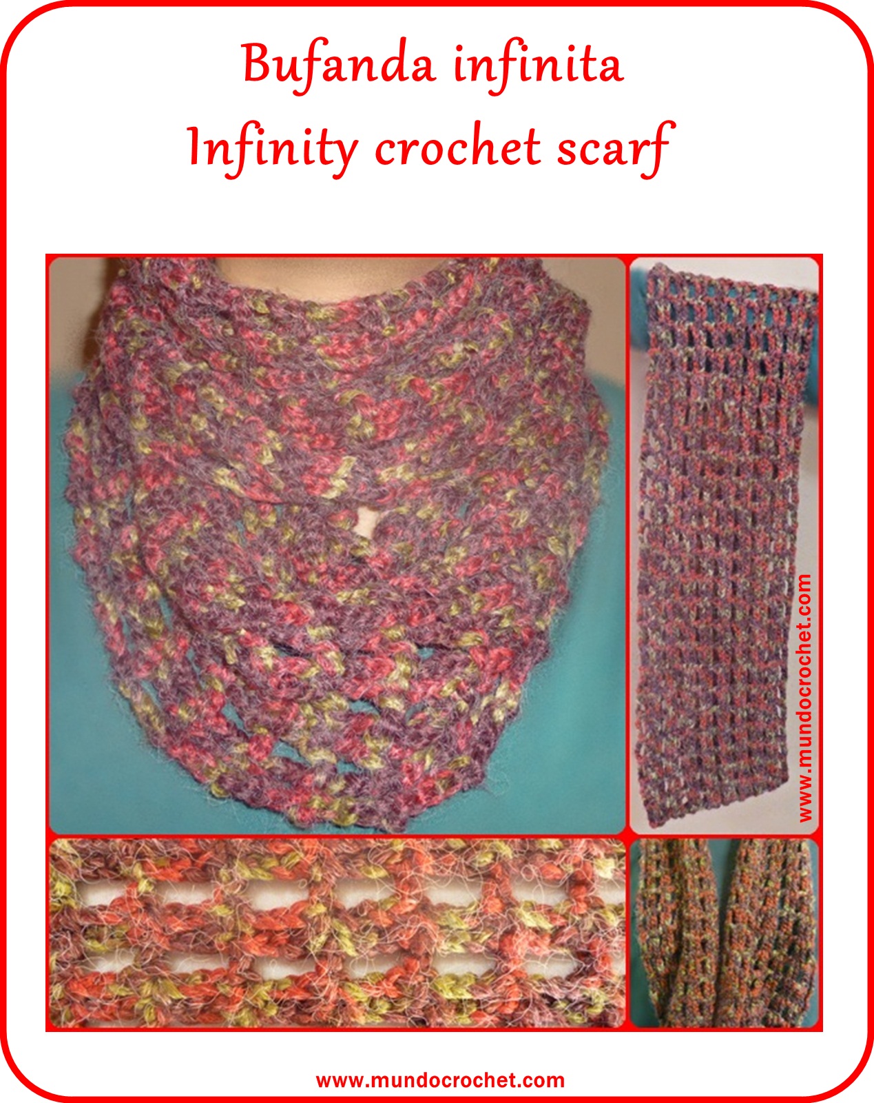 Bufanda crochet/ganchillo - Mundo Crochet