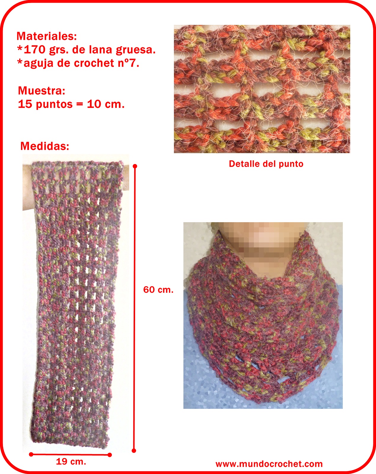 Bufanda infinita-patrón1 - Crochet