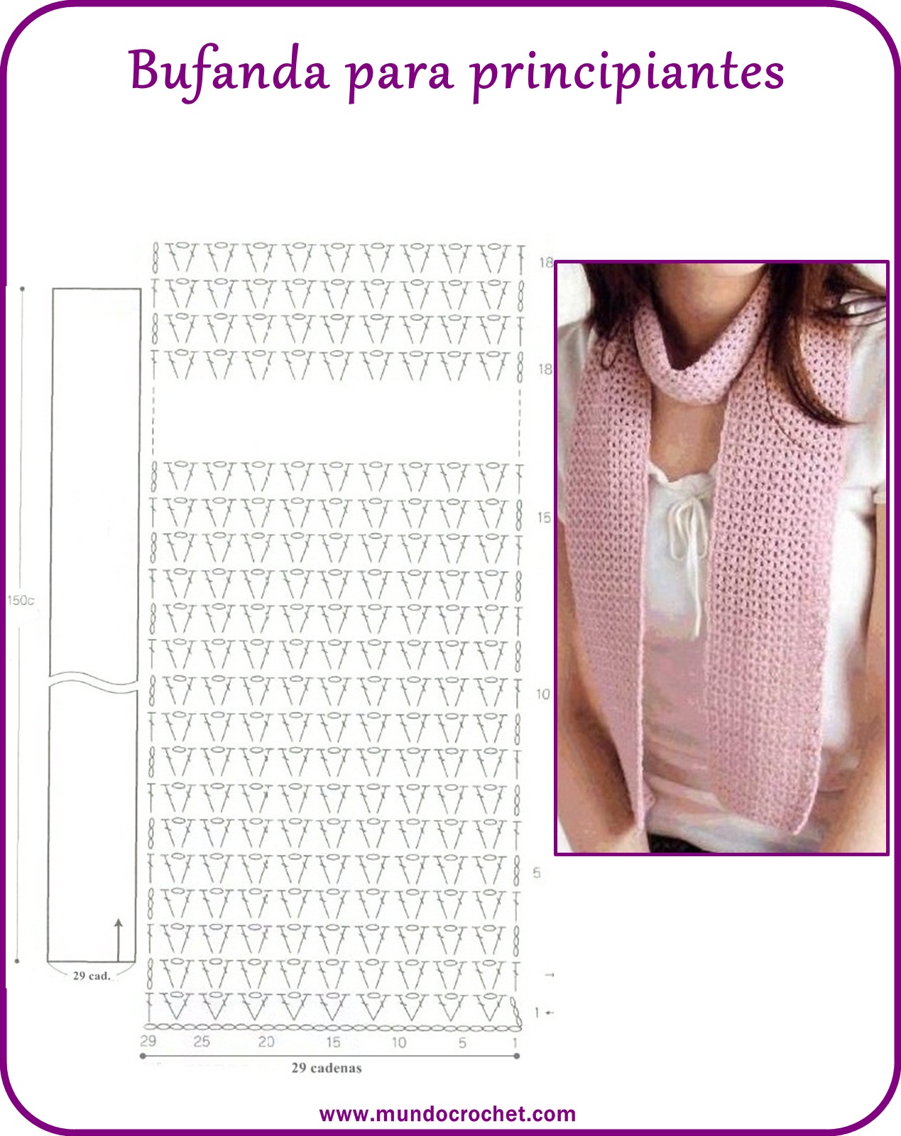 Bufanda crochet fácil, Bufanda crochet principiantes Bufanda crochet fácil, Bufanda crochet principiantes