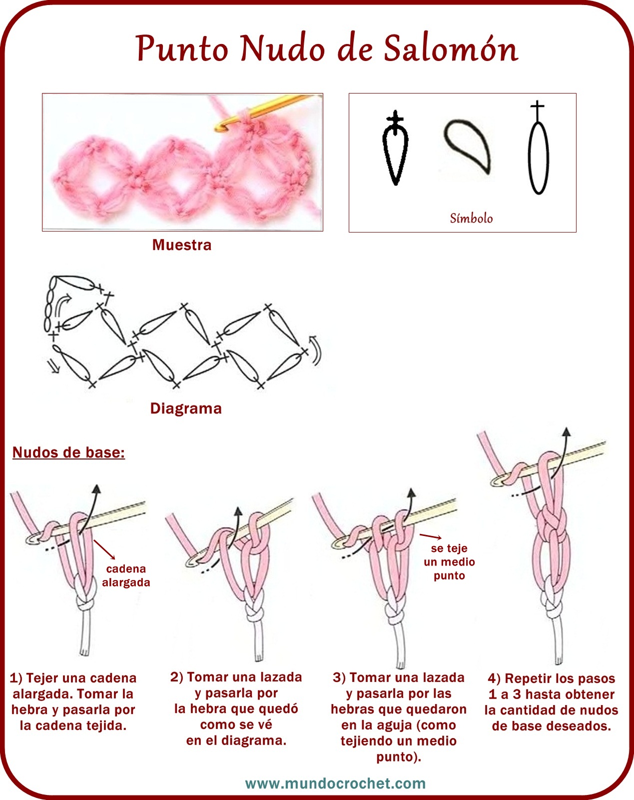 Nudo de salomon crochet Nudo de salomon crochet
