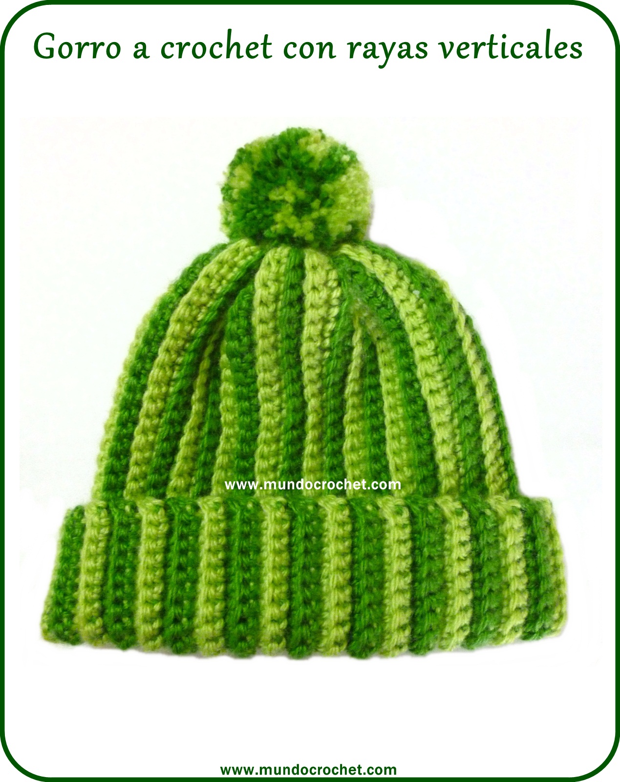 Gorro a crochet rayas verticales Gorro a crochet principiantes