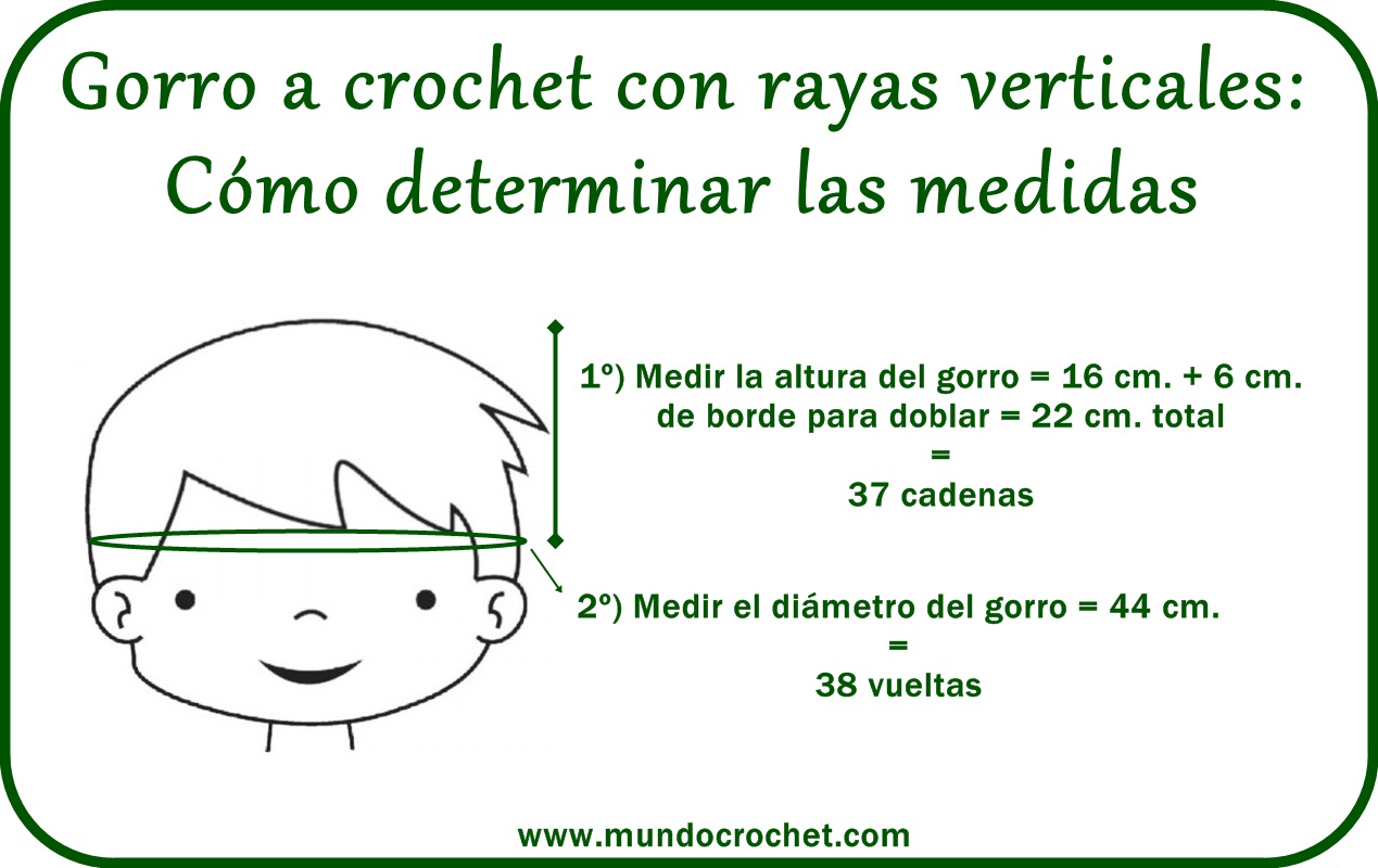 Gorro a crochet rayas verticales Gorro a crochet principiantes