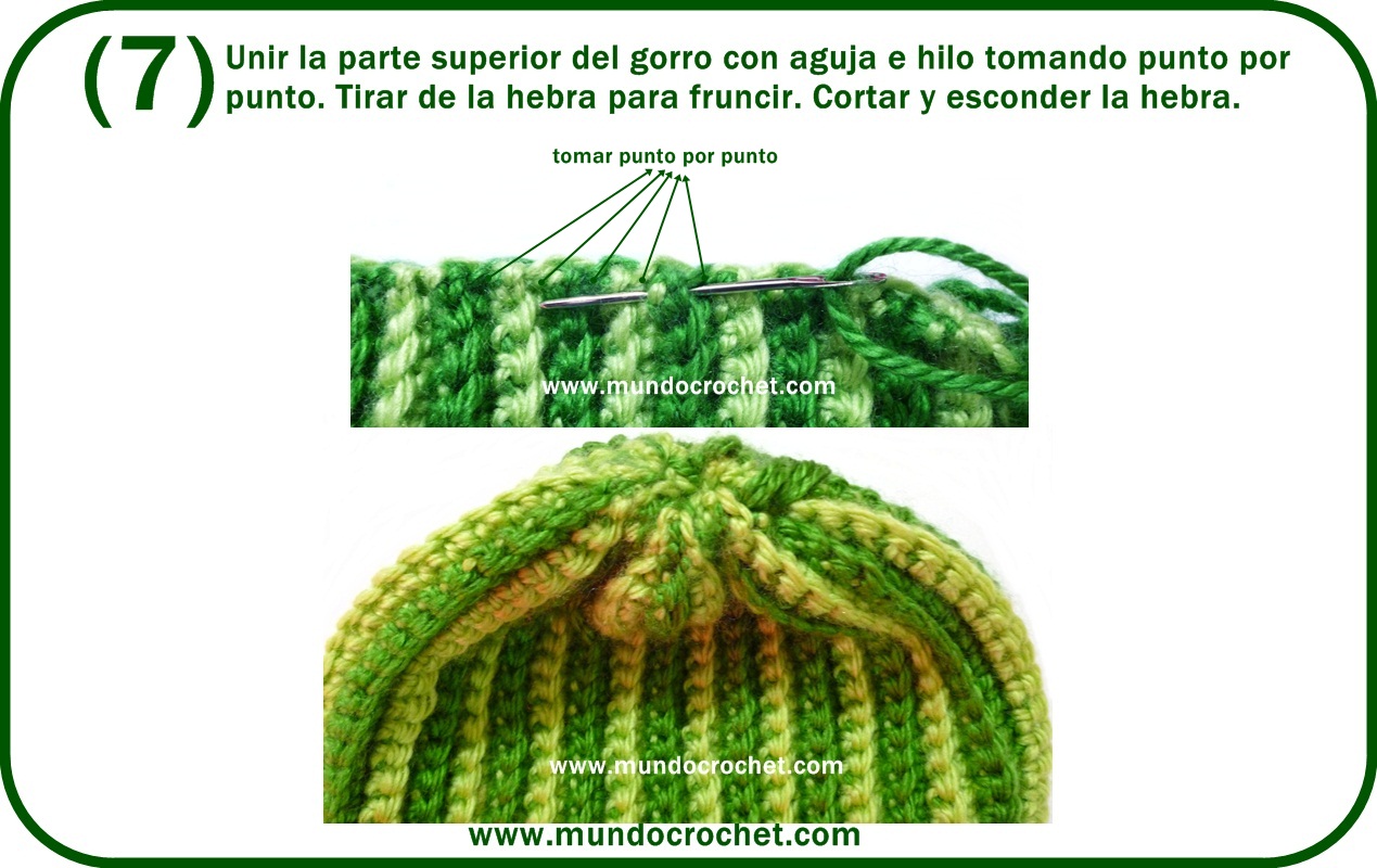 Gorro a crochet rayas verticales Gorro a crochet principiantes